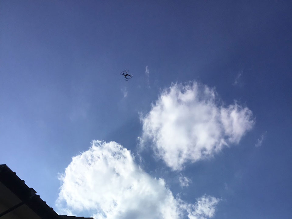 ドローンによる高所撮影